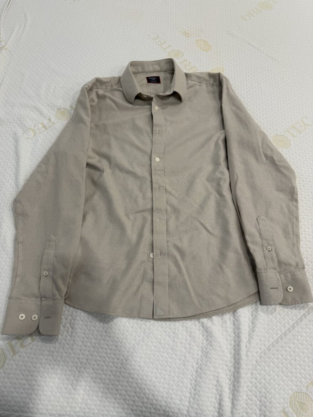 UNTUCKit Tan Cotton Long Sleeve Button-Down Shirt Men's Large